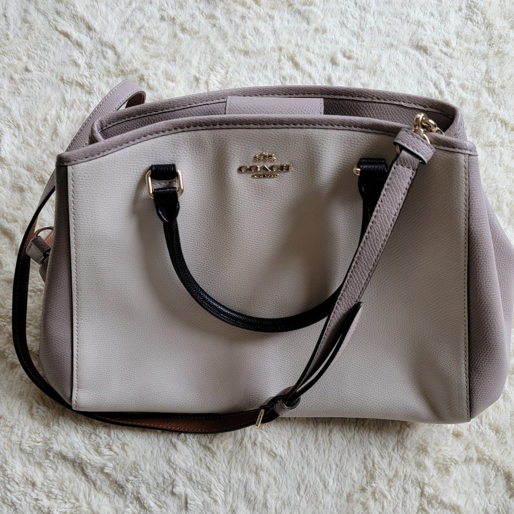 COACH MARGOT LEATHER CARRYALL w/CROSS BODY STRAP Bag Style #F37248